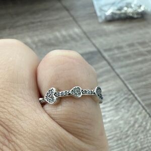 Pandora Silver Heart Ring size 5